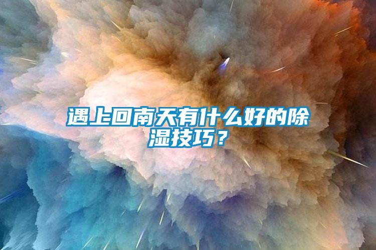 遇上回南天有什么好的除濕技巧？