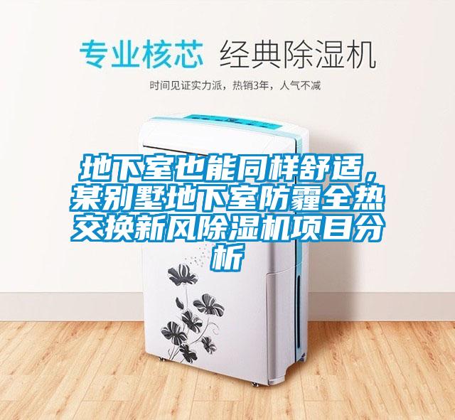 地下室也能同樣舒適，某別墅地下室防霾全熱交換新風除濕機項目分析