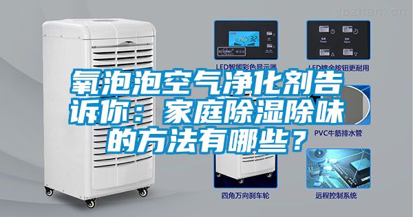 氧泡泡空氣凈化劑告訴你：家庭除濕除味的方法有哪些？